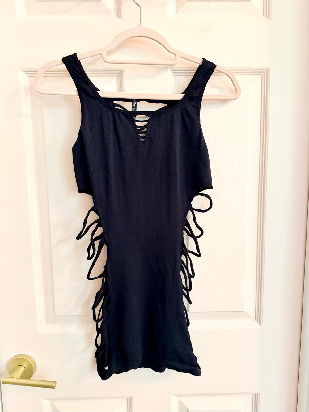 Black cut out body rage dress